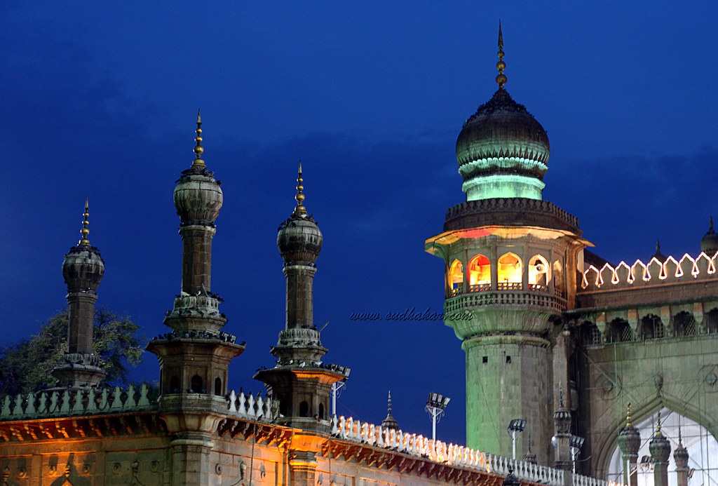 Mecca Masjid Night view